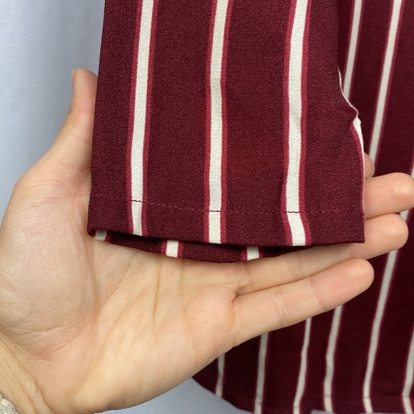 Reformation Graphite Blazer Dress in Kismet Maroon Striped - Size 2 - Picture 9 of 11